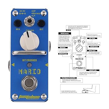 Amazon | エフェクトペダル,AMO-3 Marioビットクラッシャー